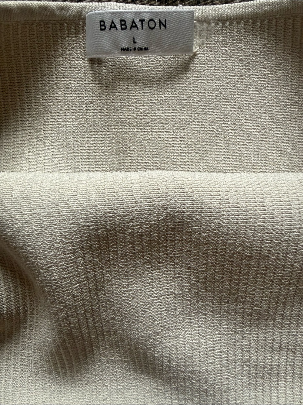 Babaton Cream Ribbed Top - Picture 3 of 3